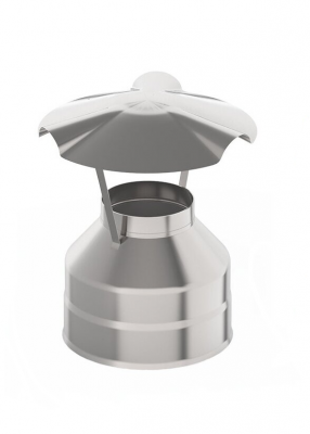 Оголовок Ø150х250 мм., AISI 439/Оц, 0,5/0,5 мм. 