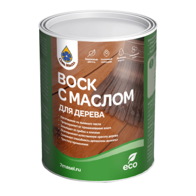 Масло-воск для дерева 0,9л. "Семь Масел"