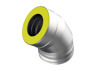 Сэндвич-отвод 135°, Ø115х200 мм., AISI 439/Оц, 1,0/0,5 мм.