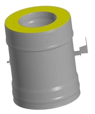 Шибер-сэндвич Ø150х220 мм., AISI 439/439, 1,0/0,5 мм.