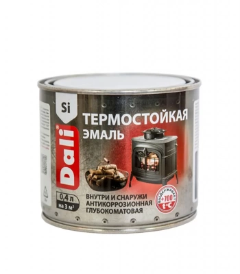 Термостойкая эмаль Dali 0,4 л. Чёрный