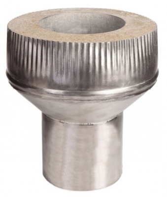 Переходник утеплённый L=400 Ø120-120 мм., AISI 321/0,8 мм. (Вермилоджик)
